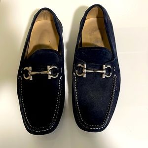 Salvatore Ferragamo Parigi Gancini Horse Bit
Loafers Mens 8-1/2 D Navy Blue